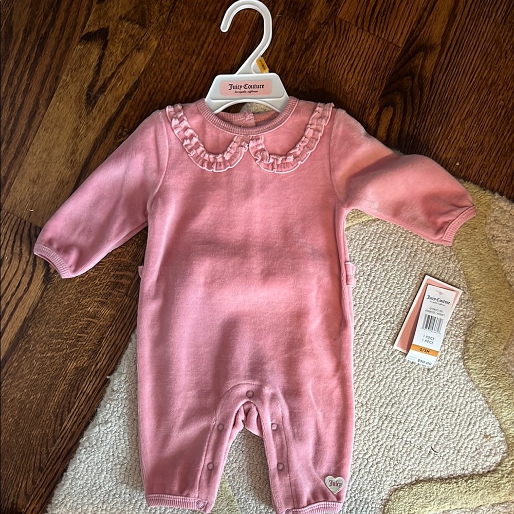 Juicy Couture Pink One Piece with ruffles details and Juicy on back